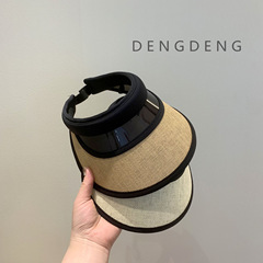 帽子夏季兒童空頂帽男女童黑膠防曬帽親子大檐嬰兒遮陽帽寶寶沙灘