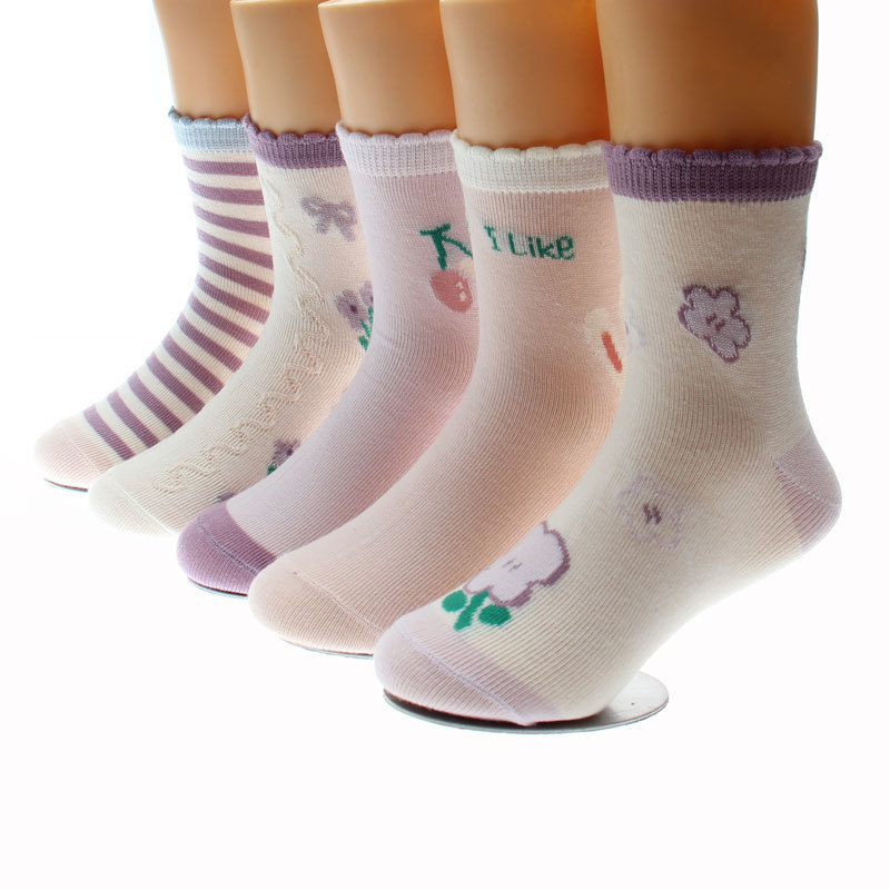Six-finger Mouse Boys Socks Spring and Autumn Thin Net Cotton Short Socks Children's Socks Students Spring and Summer Cartoon Thin Cotton Breathable Socks