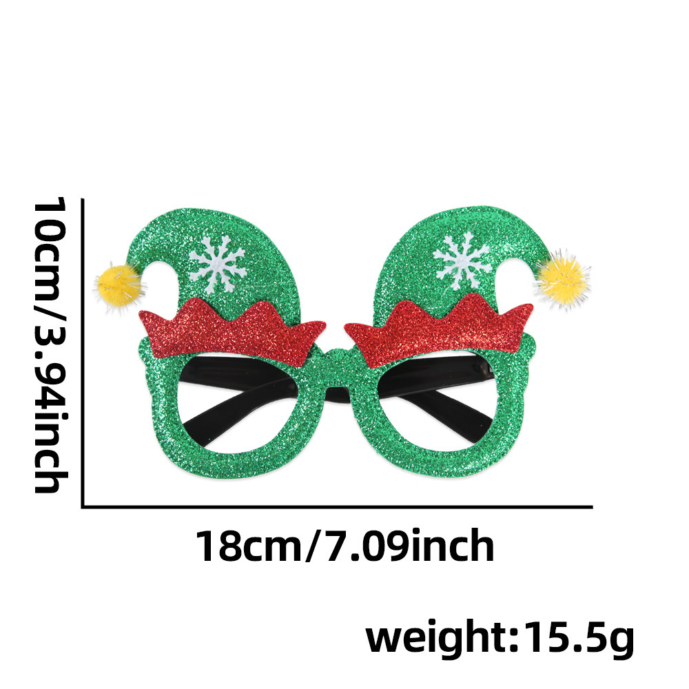 Marco de Lentes Navideños de Muñeco de Nieve y Cornamenta de Plástico para Fiesta de Navidad