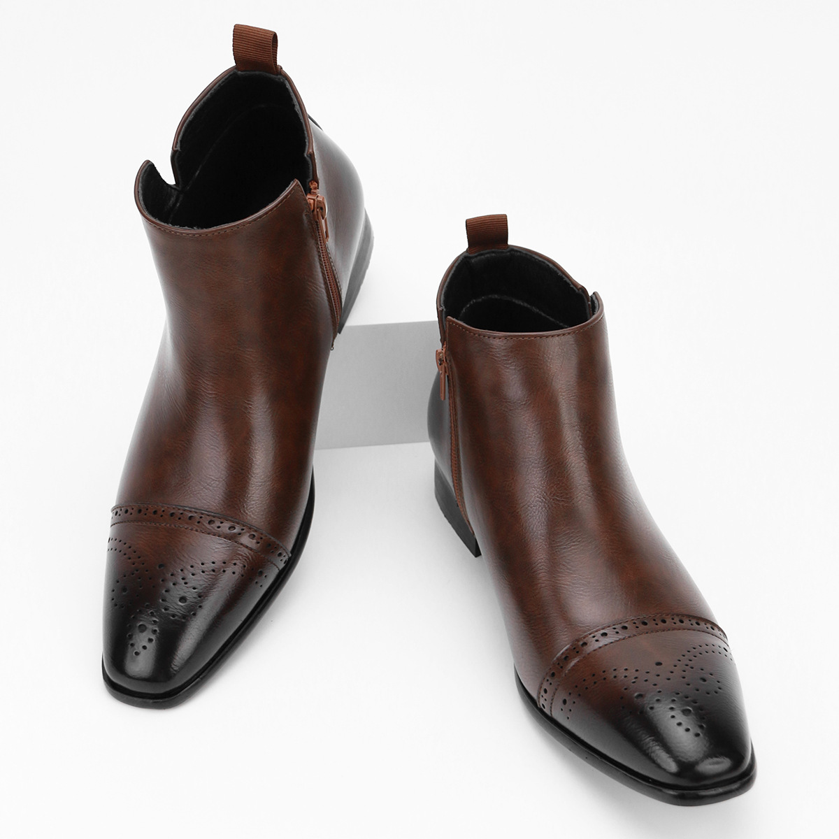 Plus-size men's shoes color retro men's boots_voghion.com