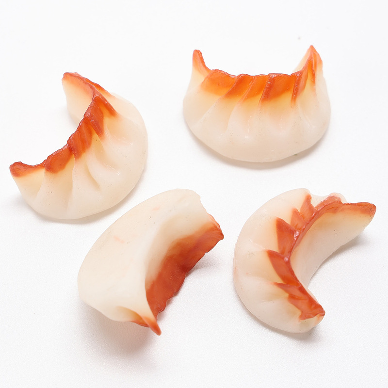仿真食物烤饺钥匙扣中式饺子水饺包包挂件4cm小号蒸饺过家家玩具|undefined