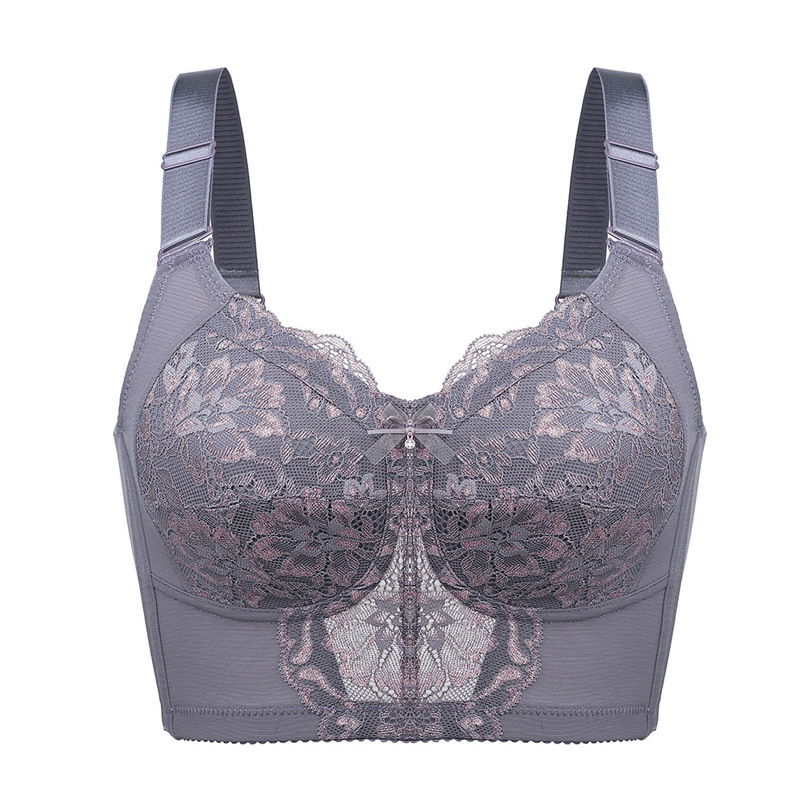 Sujetador moldeador de cobertura total, talla grande, fino, sin aros, con cierre de corchetes de seis filas, copa F, transfronterizo