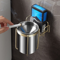 壁掛け式灰皿ステンレス灰皿クリエイティブトイレ大容量灰皿卸防灰飛