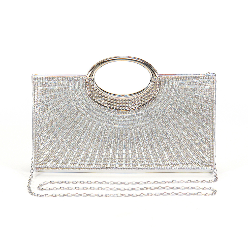 Cross-Border Temshiyin Hot-Selling Fashion Evening Shiny Rhinestone Striped Handbag Wedding Bridesmaid Bag_voghion.com