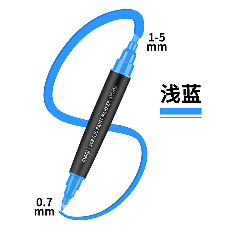 Set de marcadores acrílicos de doble punta personalizados Somic, impermeables, para manualidades DIY en cerámica