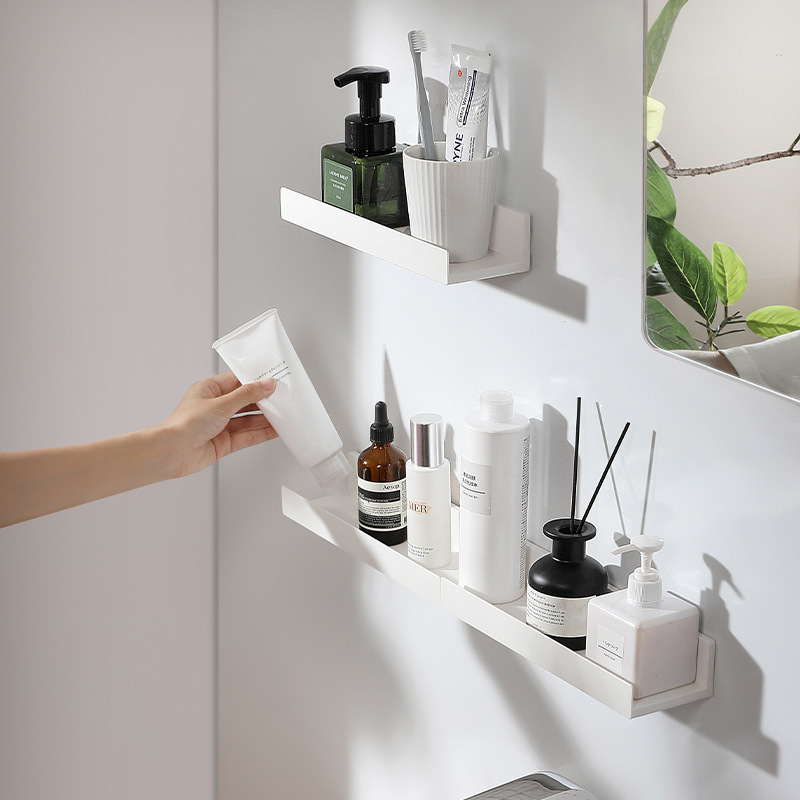 Japanese-Style Bathroom Storage Rack, Washbasin Storage, Cosmetics Storage Box, No-Drill Shower Gel Storage Rack
