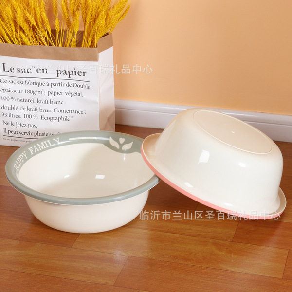 two-color plastic washbasin for home use for students for laundry