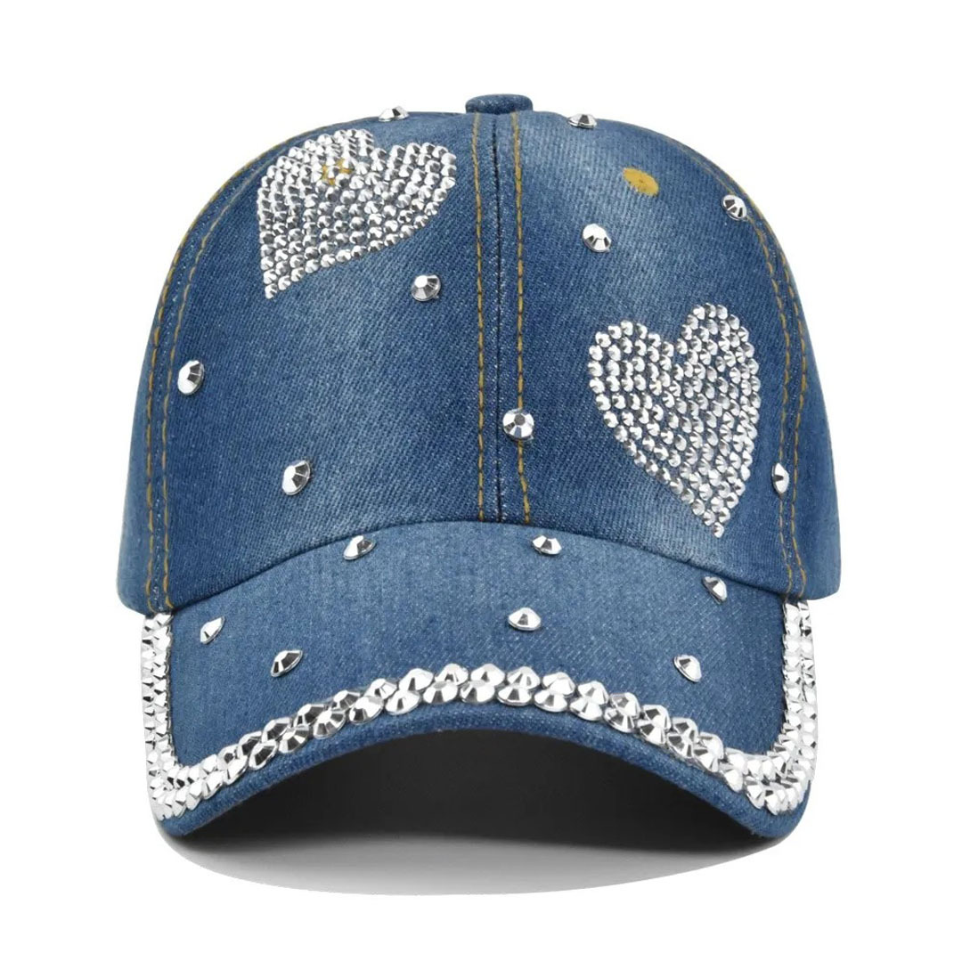 Gorra de béisbol con patrón de diamantes de imitación, gorra de vaquero, hebilla trasera, gorra de cerveza ajustable, más con gorra de protección solar para exteriores