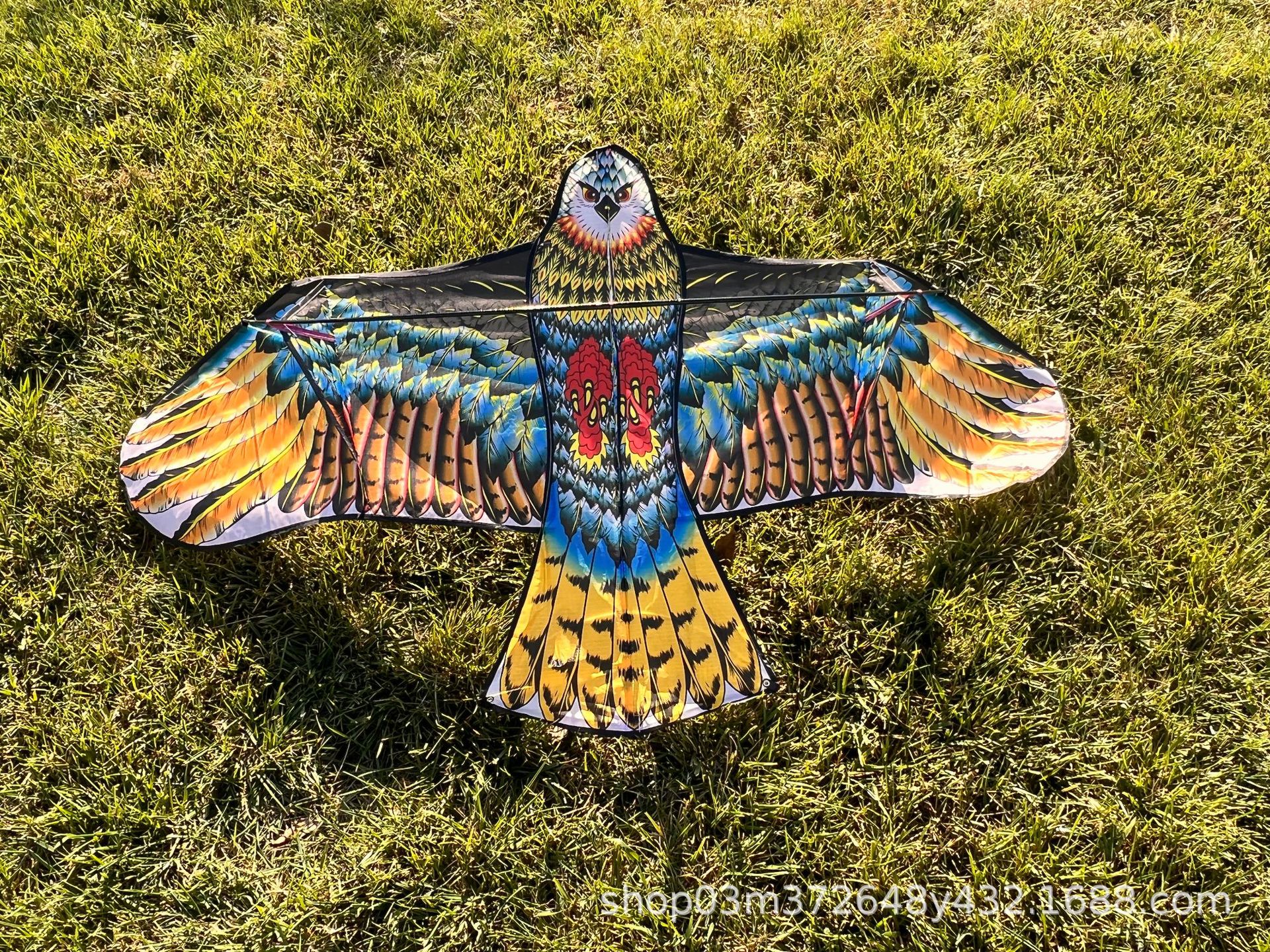 Weifang Eagle cometa al por mayor pastoral pájaros aterrorizadores de pájaros artefactos de la brisa fácil de volar niños dibujos animados adultos fabricantes de cometas