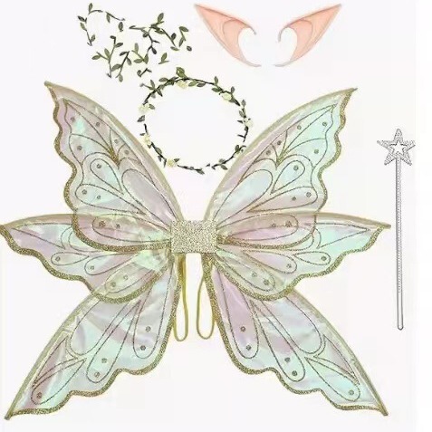 Cross-Border Amazon Cos Butterfly Festival Party Performance Props Fairy Wings Butterfly Elf Wings Manufacturer Wholesale