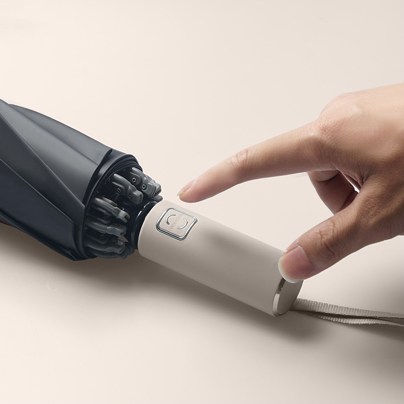 En stock al por mayor diez-hueso paraguas inverso automático seguridad reflectante coche protección solar sombrilla publicidad paraguas personalización