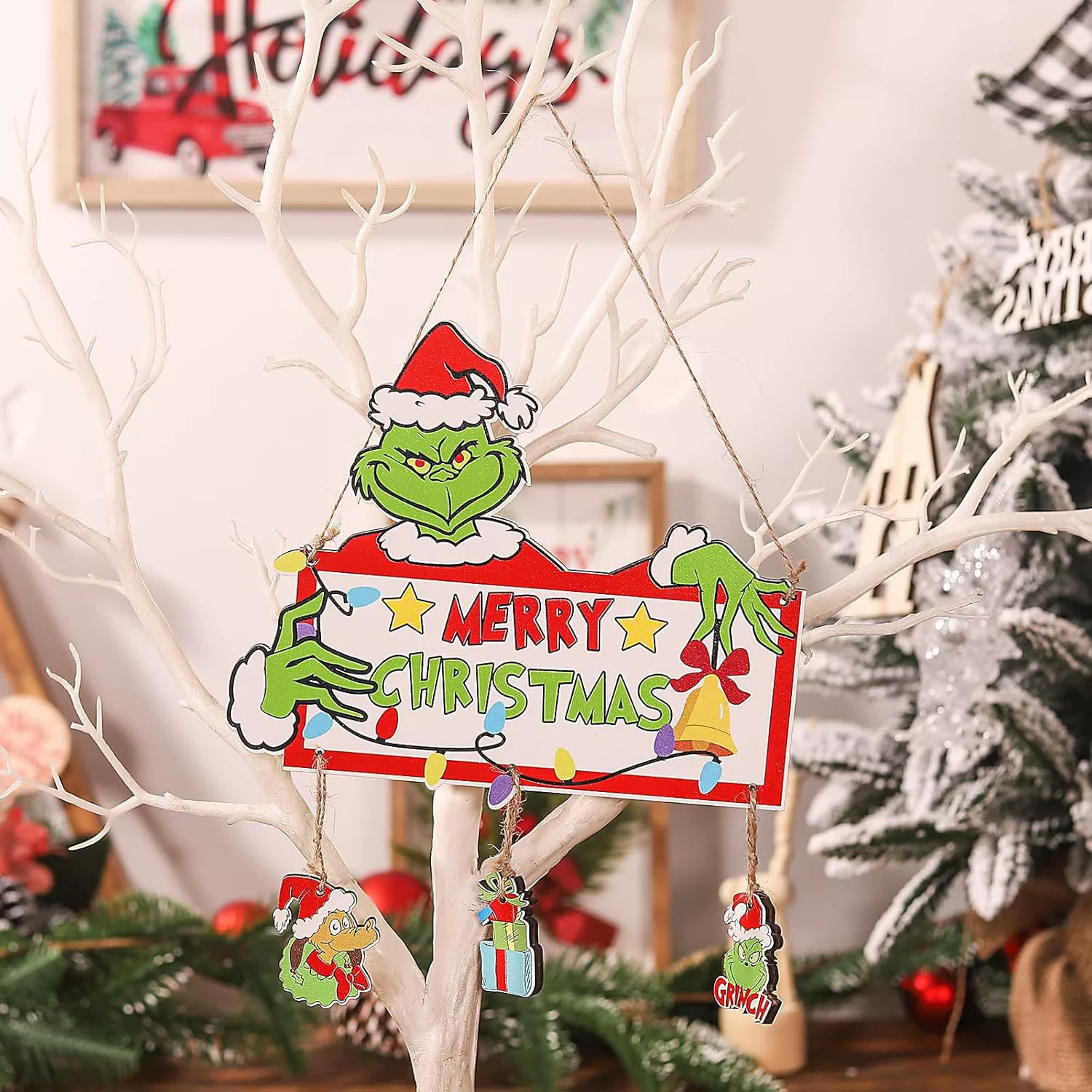 Трансграничные новые рождественские украшения двери Greenchmen перечислены в Greench Рождественская праздничная вечеринка