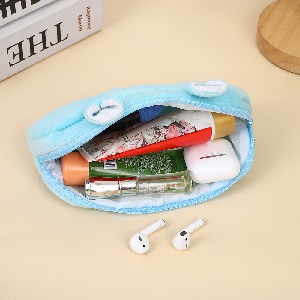 Gato creativo de gran capacidad niña bolsas de lápiz de dibujos animados niños lindos bolsas de papelería peludos bolsas de lápiz para estudiantes primarios