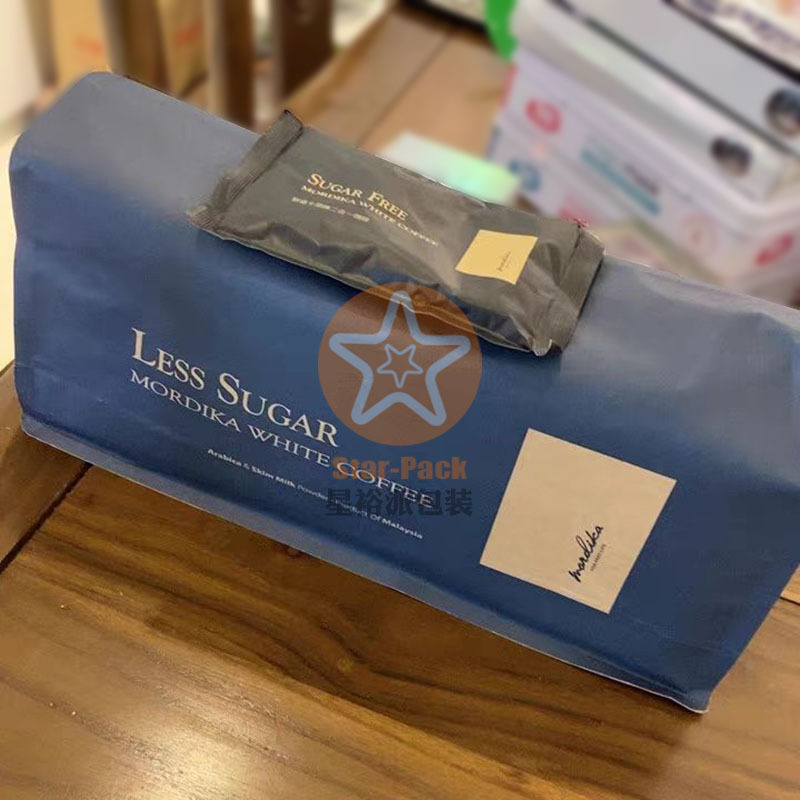 横版宽口速溶咖啡包装袋 700克默迪卡加厚牛皮纸镀铝自封口袋