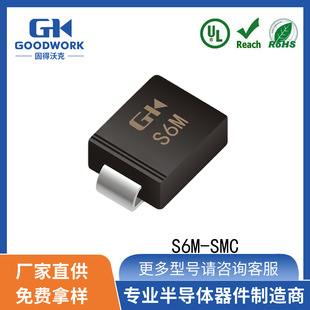 S6M 6A1000V Smc Package Goodwork Factory Direct Sales Smd Rectifier Diode
