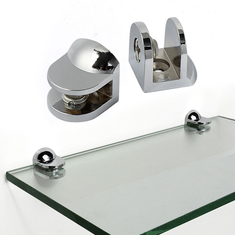 Glass clip fixing clip clip sub-layer Toto compartment fish clip thickened zinc alloy bathroom glass fish clip