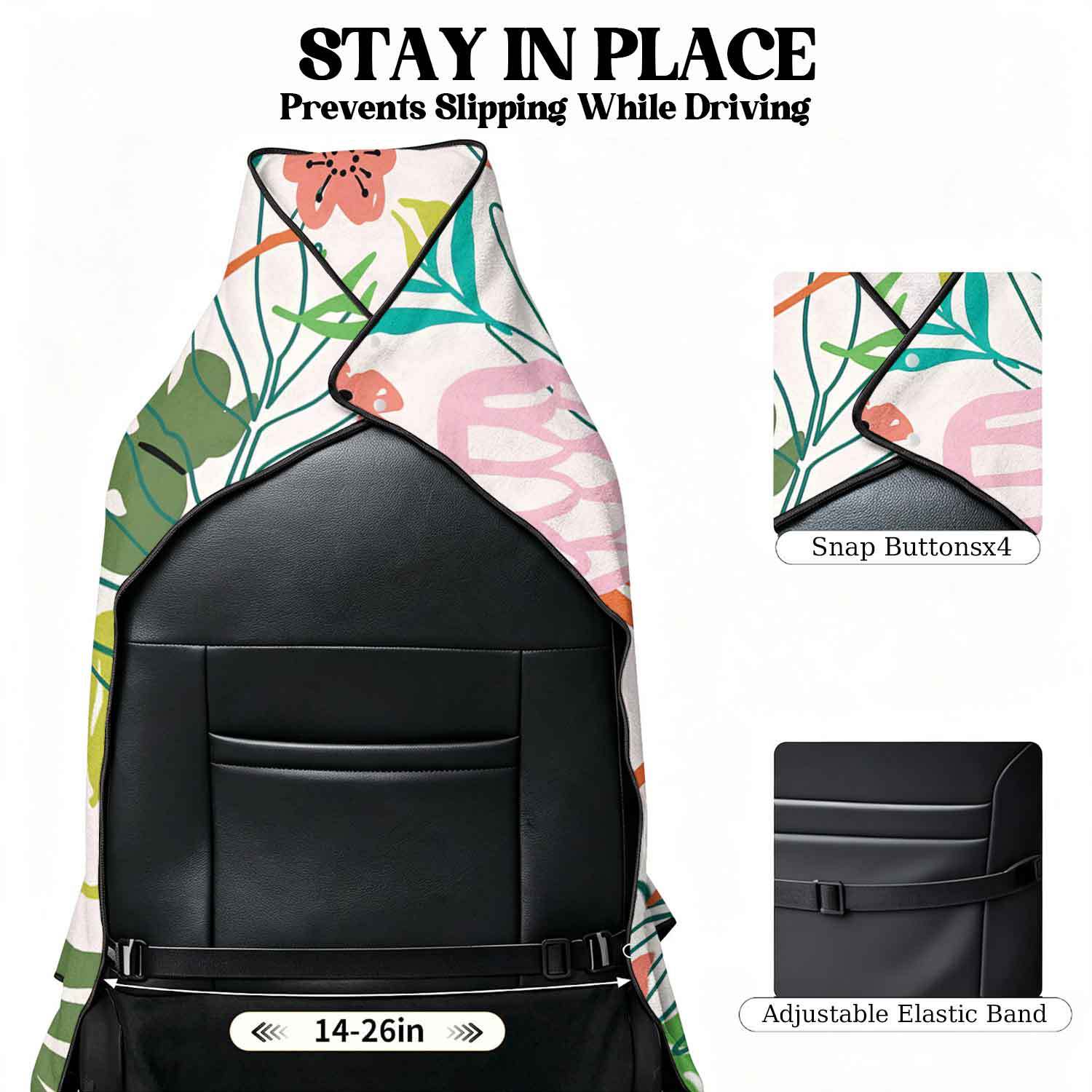 2-piece dual-use car seat cover, ultra-fine fiber, can be used as a beach towel, printed car protective seat cover 13