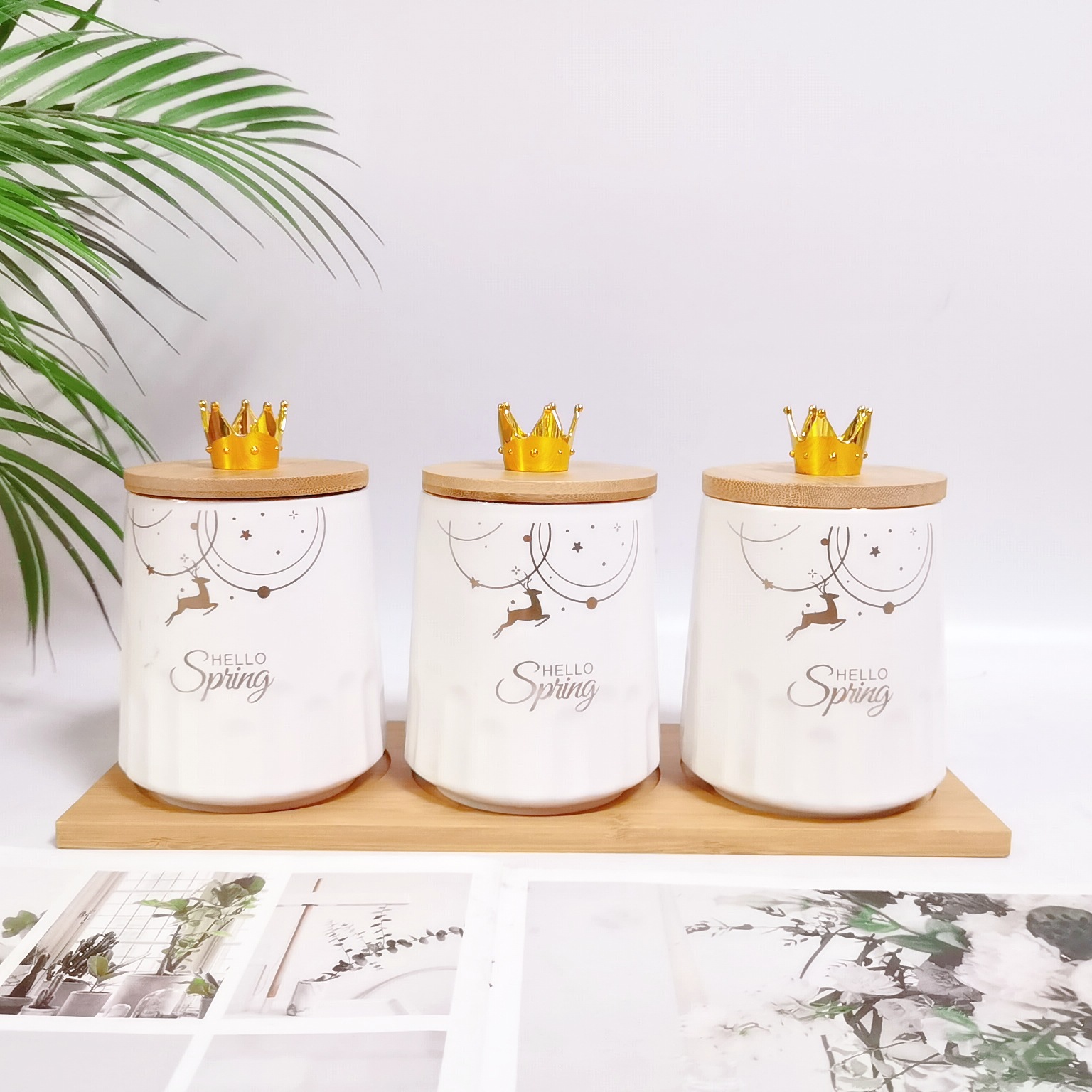 Exportación Oriente Medio exportación cerámica sellada tarro mate granos almacenamiento tarro cocina almacenamiento condimento tarro café té tarro