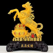 立马发财金马摆件马年绒沙金工艺品保险公司年会活动活动商务礼品