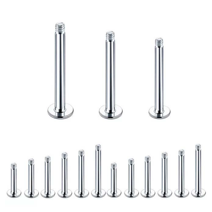 Pointed titanium steel lip stud product view