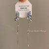 Crystal, advanced earrings, silver needle, gradient, high-quality style