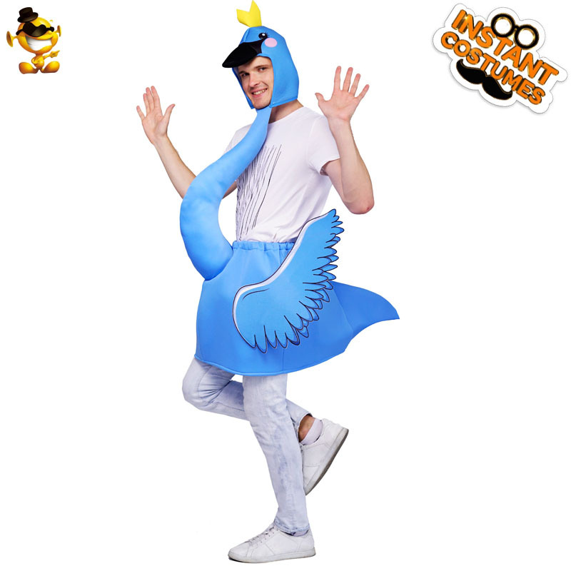 Carnaval de Halloween azul Flamingo cos traje etapa rendimiento divertido ropa para adultos