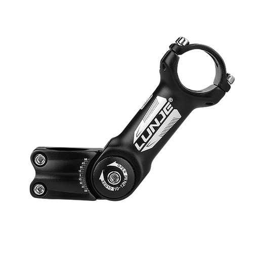 LUNJE mountain bike with adjustable handlebar stem, adjustable angle handlebar tube, 25.4/31.8 handlebar riser