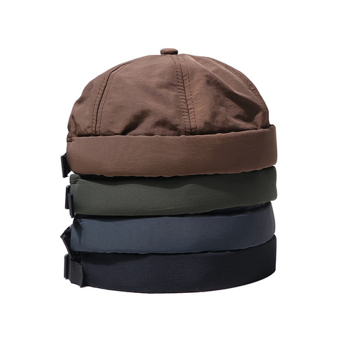 Japanese-style quick-dry outdoor clip-on street melon hat, mountain system waterproof landlord hat, unisex accessories, retro H-style buckle