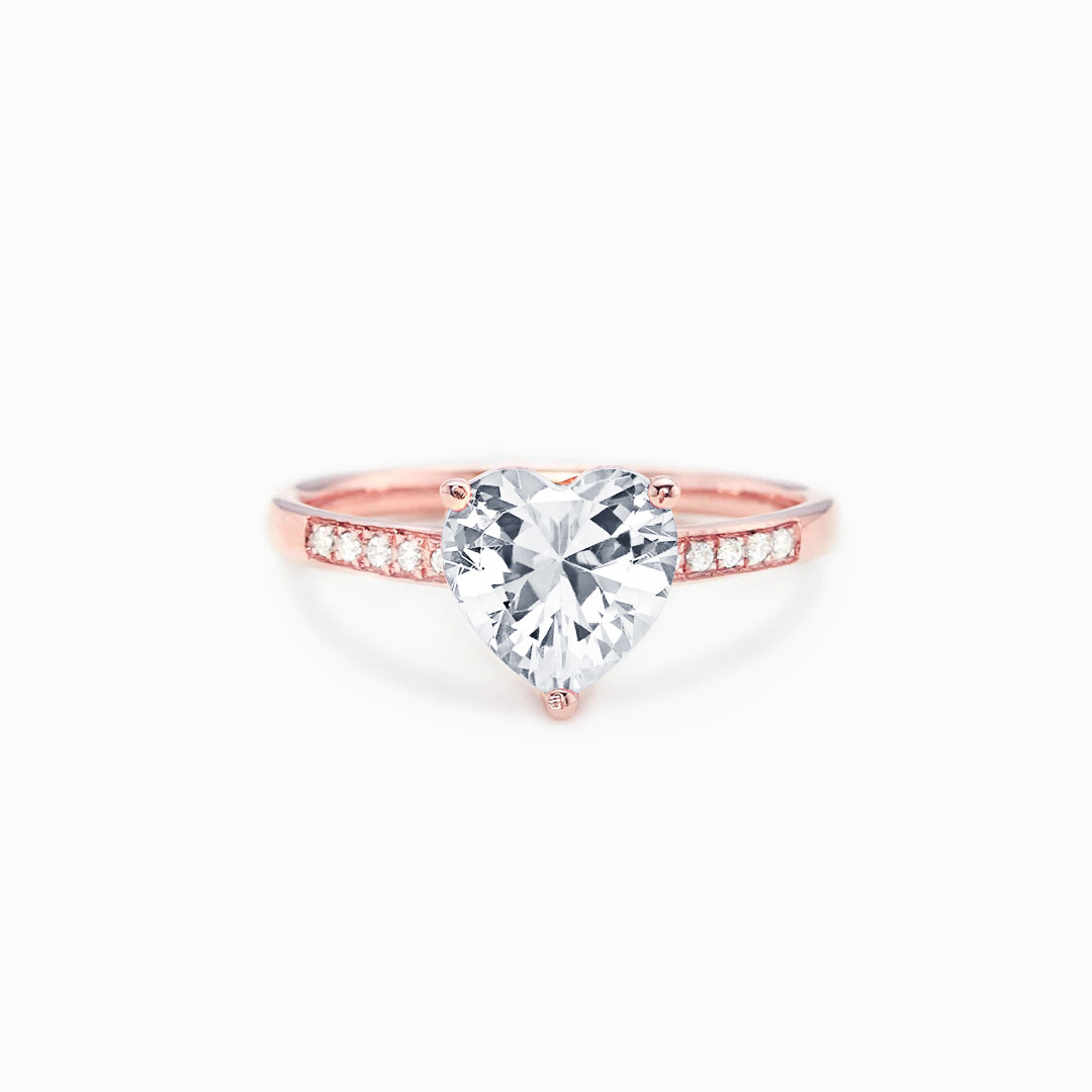 Rings Classification 925 Sterling Silver Zircon Heart Shape Rings
