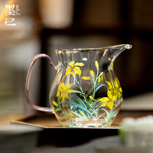 Mojirui Heat-Resistant Glass Handle Fair Cup Household Tea Ceremony Accessories High-Value Tea Divider Tea Sea Fair Cup