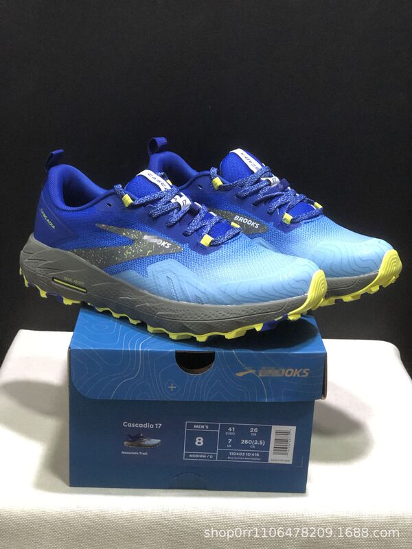 クロスボーダー OKS ブルー Cascadia17 マウンテンロック 男女兼用 トレイルランニングシューズ カップル登山 滑り止めランニングシューズ|undefined