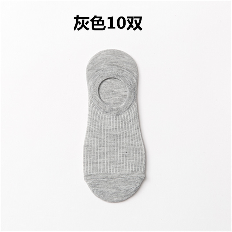 Calcetines de mujer de primavera y verano calcetines de mujer a rayas japonesas de corte bajo silicona antideslizante barco invisible Calcetines de mujer de algodón de color entrega de una pieza