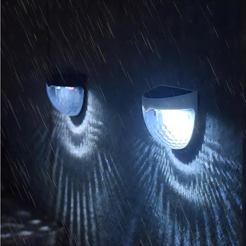 Solar wall lamp, outdoor solar up and down wall lamp, semicircular fence lamp, convex mirror floodlight, courtyard night lamp