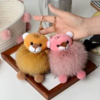 Кукла, творческий мультяшный брелок, плюшевая подвеска, рюкзак, сумка для ключей, новая коллекция, лиса, енот, тигр
