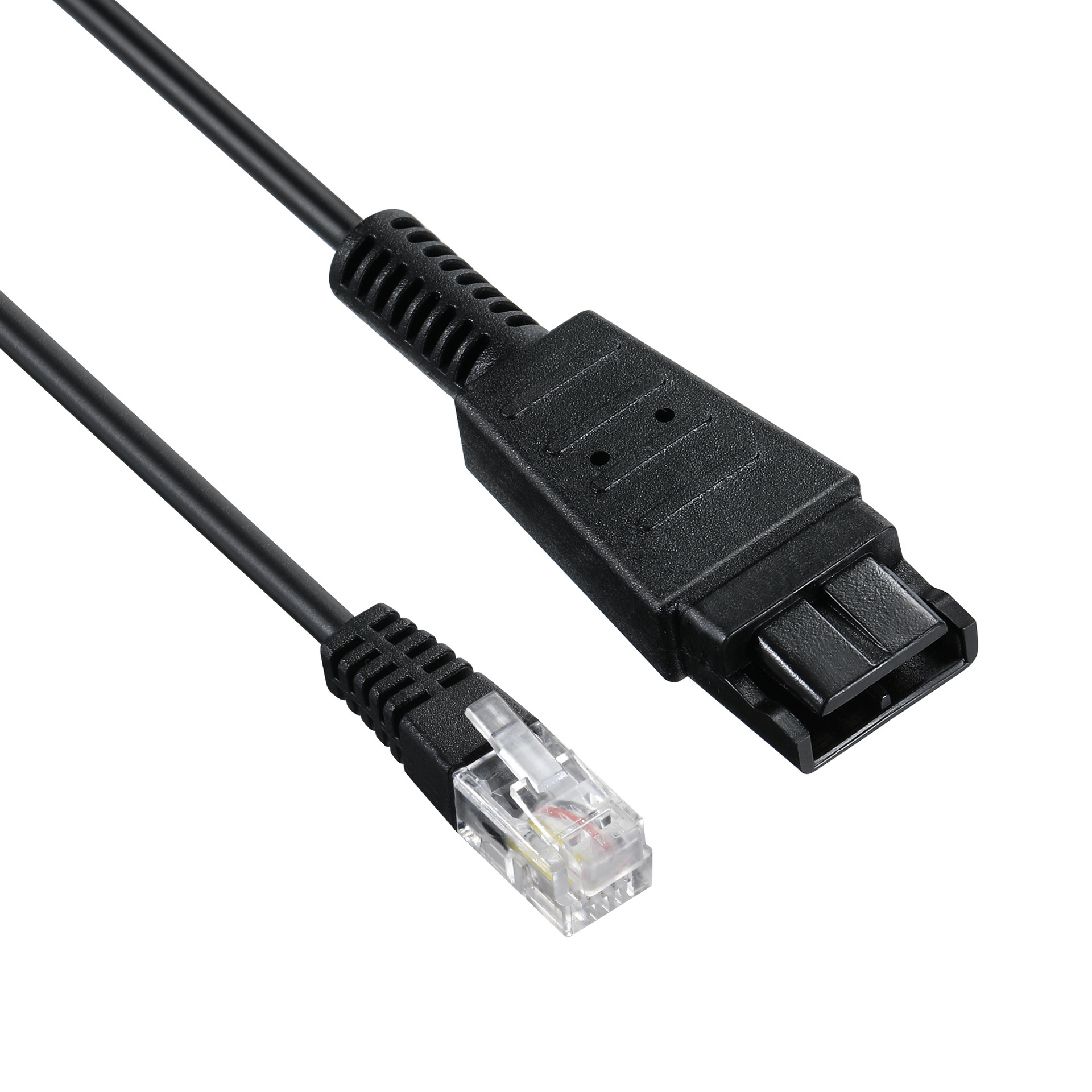 QD RJ9(4P4C)快速断开连接线转RJ9适配器更换QD快速释放电话