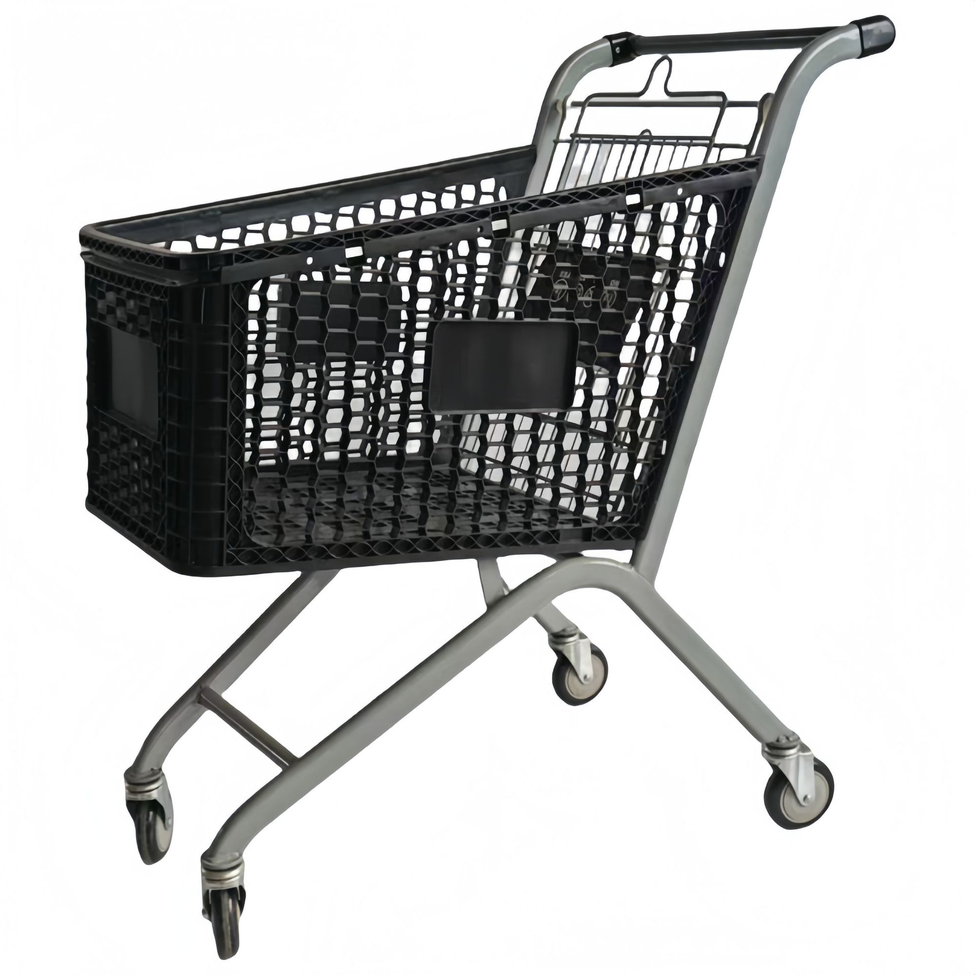 Carrito de compras de plástico para supermercado, carrito de compras para cadena de tiendas, carrito de mano para adultos en centros comerciales, gran capacidad para uso doméstico.