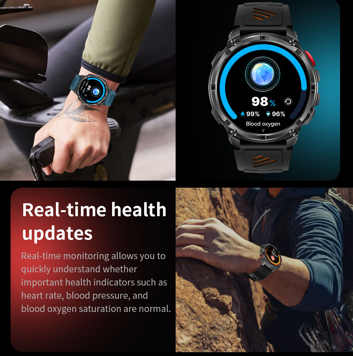 Smartwatch For Outdoor Sports With Calling Compass And Flashlight_voghion.com