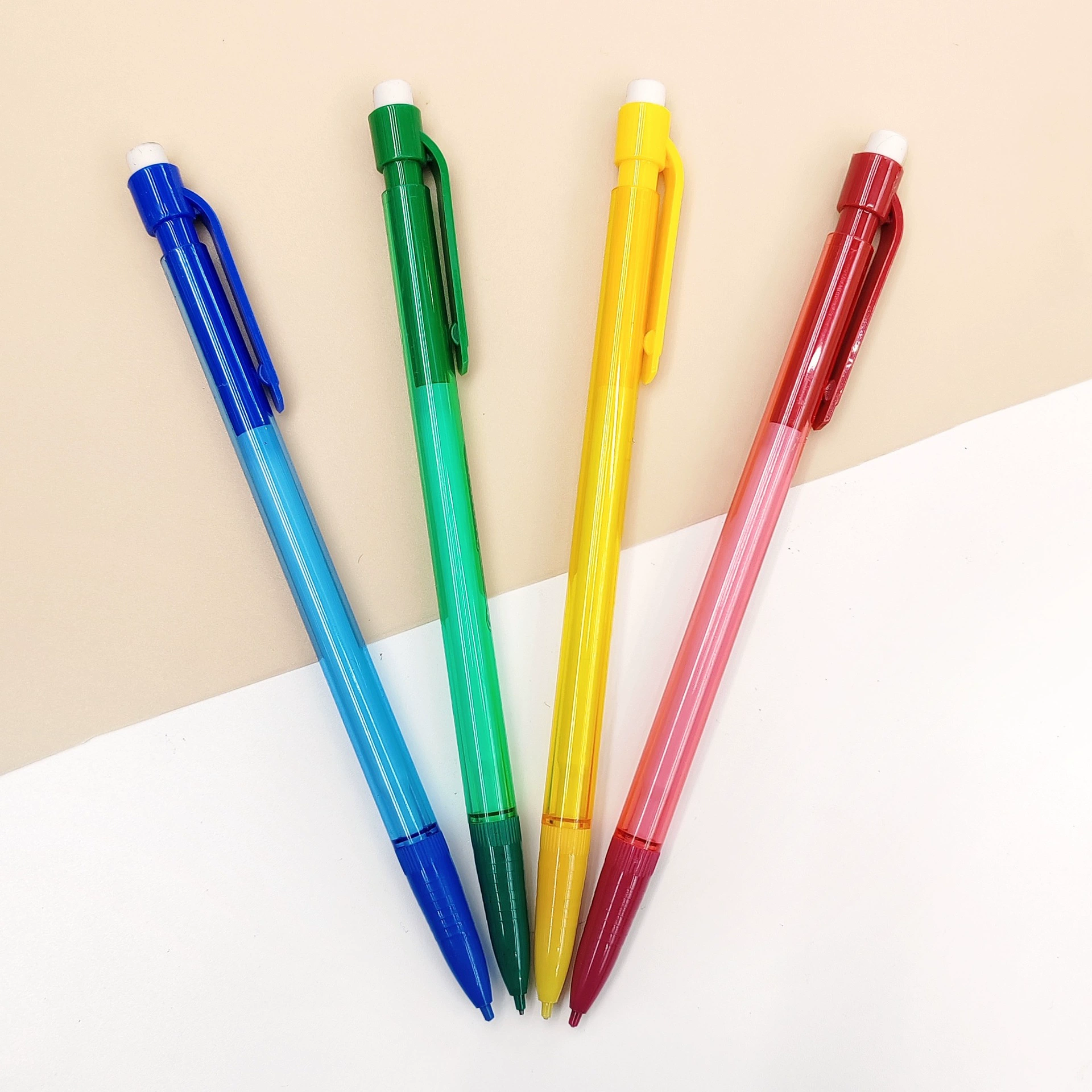 Классический прозрачный карандаш красочный автоматический карандаш завод оптом студенты пишут автоматический свинцовый логотип