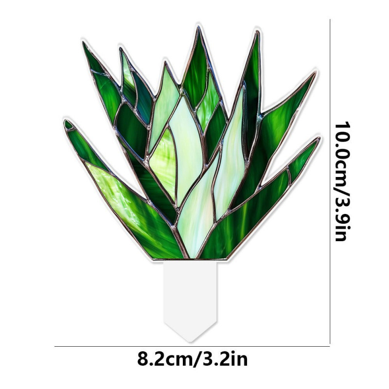 跨境新款2D亚克力盆栽花盆栽装饰插件户外草坪装饰植物摆件|undefined
