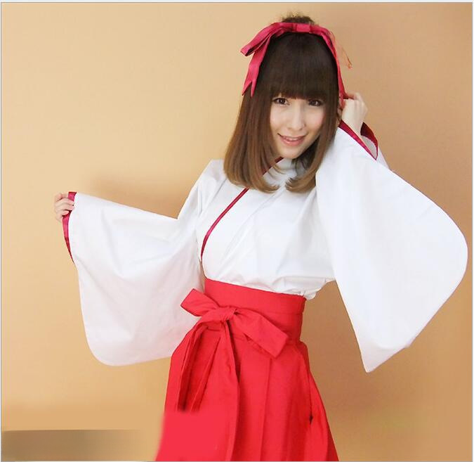 廠家直銷！日本神廟女巫裝正袖和服/萬聖節cosplay服夜店ds演出服