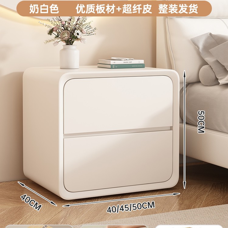 Mesa de cabezal de cama de madera maciza pequeña habitación doméstica al lado de la cama armario de almacenamiento estante de almacenamiento 2025 explosión lujosa sensación de alto nivel