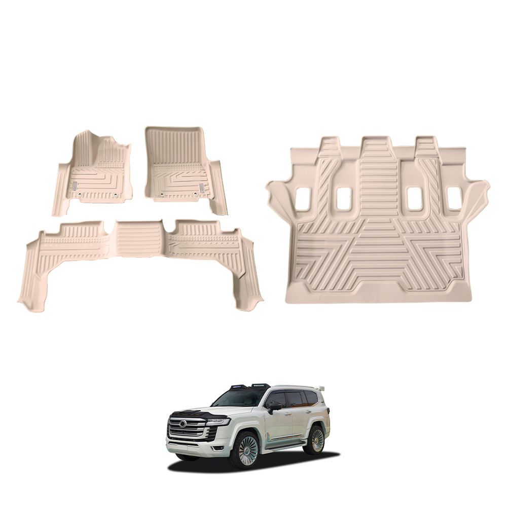TXR para LandCruiserlc300 alfombrilla de coche TpeCarFloorMat especial beige 5D almohadilla de pie