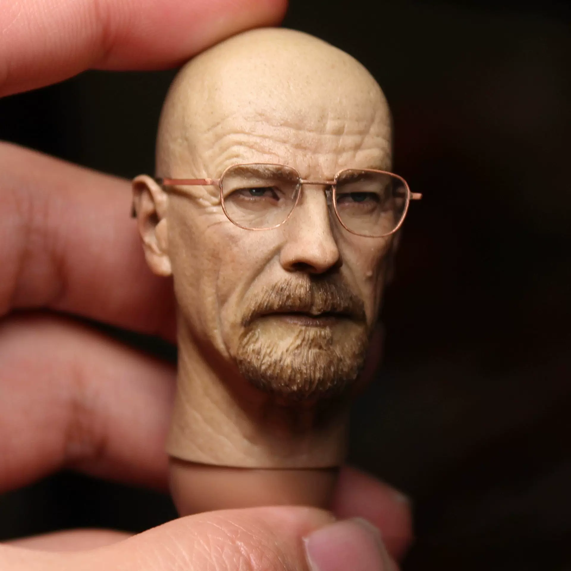 绝命毒师DIY版人物模型金属边框仿古眼镜假人物玩具饰品配件定 制