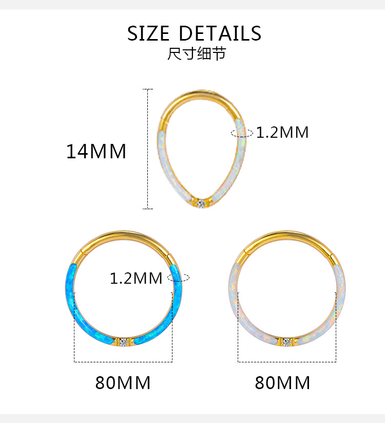 Pointed titanium steel lip stud product view