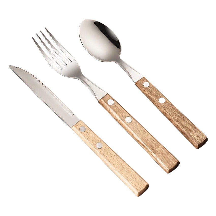 Cubiertos creativos de acero inoxidable 304, mango de palisandro, vajilla para hotel, juego de regalo, cuchillo y tenedor para bistec