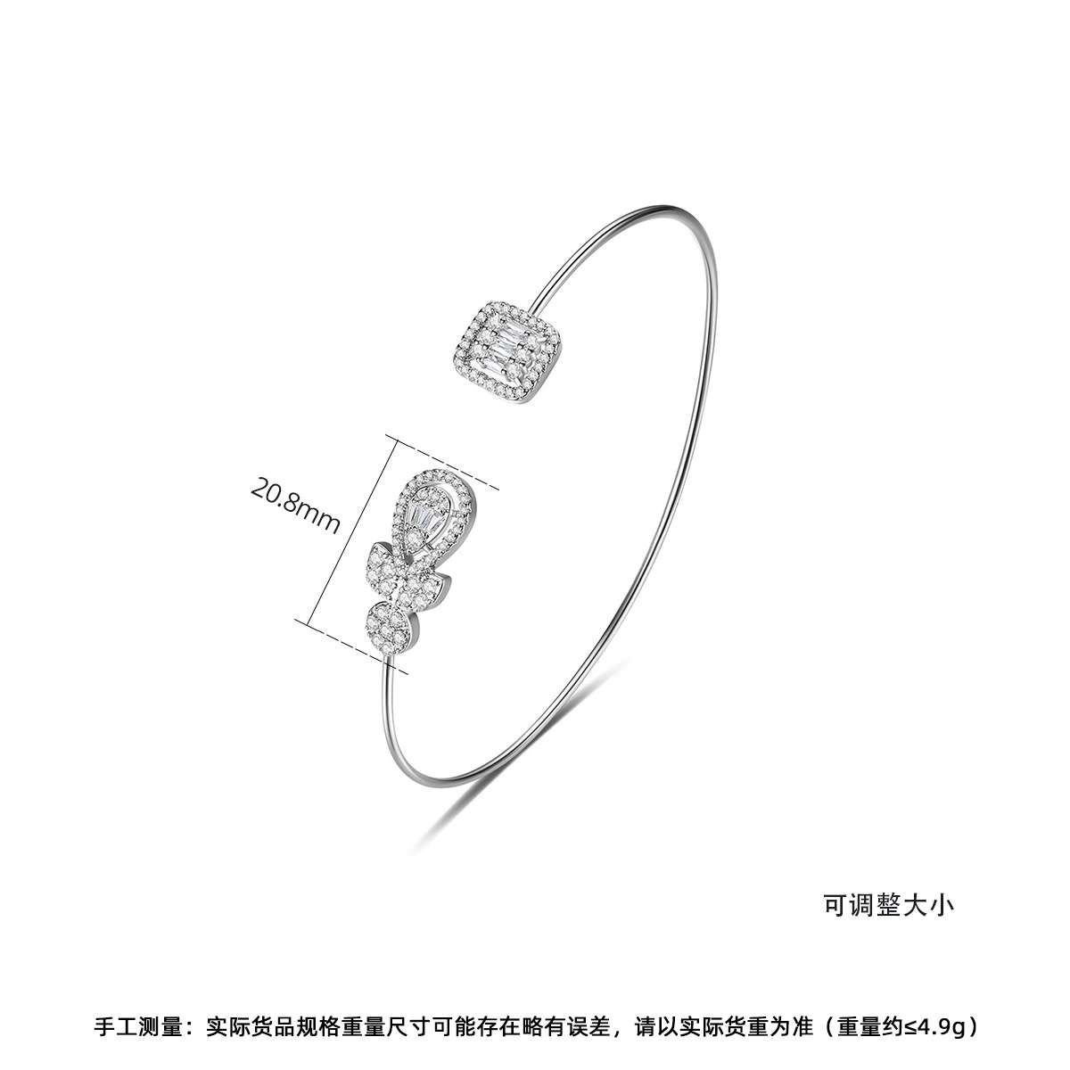 锦瑟 Tide, ретро браслет, zirconium, ювелирные изделия, европейский стиль, для импорта, простой и элегантный дизайн
