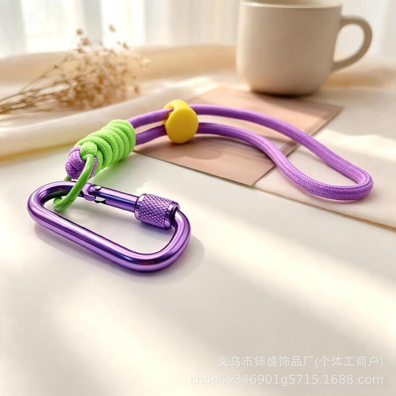 Dopamine-colored phone lanyard, camera keychain, adjustable strap, woven short pendant for water bottles and bags Dopamine-colored phone lanyard, camera keychain, adjustable strap, woven short pendant for water bottles and bags