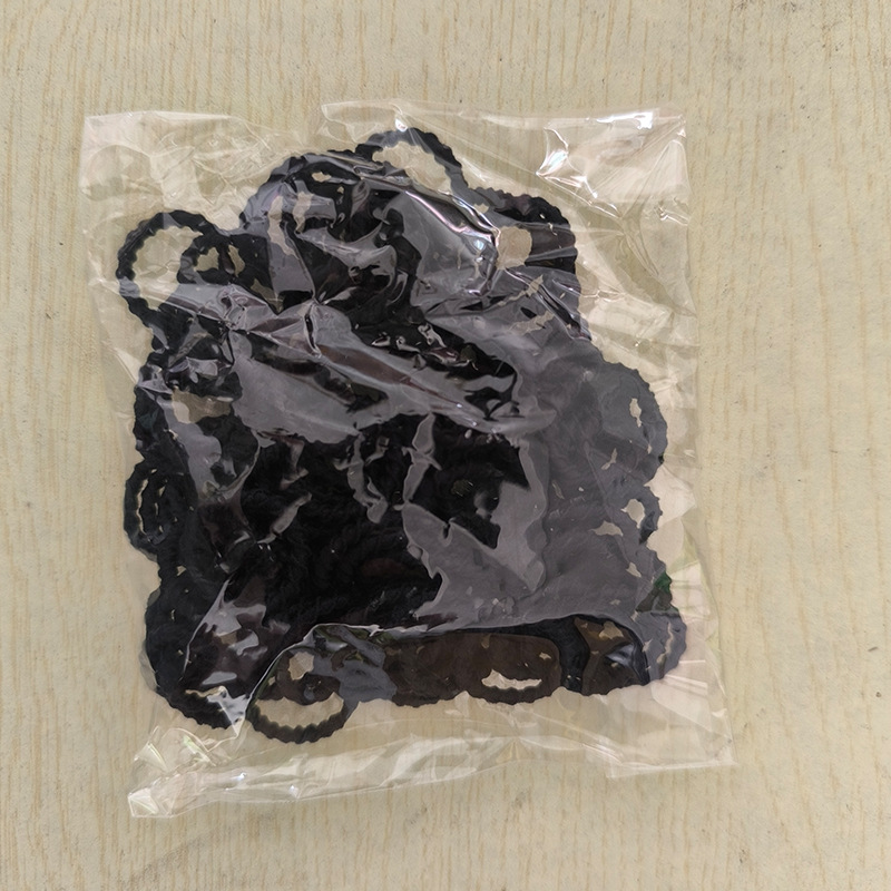 Solo al por mayor cuerda de pelo negro banda de pelo femenino estilo coreano alta elasticidad no duele el pelo banda de goma corbata alta Cola de Caballo accesorios para el cabello del bebé