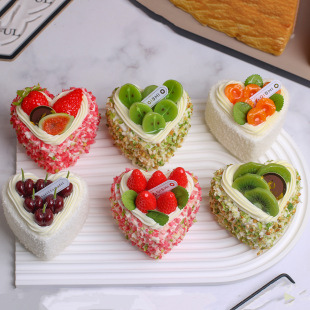 Simulation 3 inch love birthday cake model boutique decoration home decoration crafts dessert model gift
