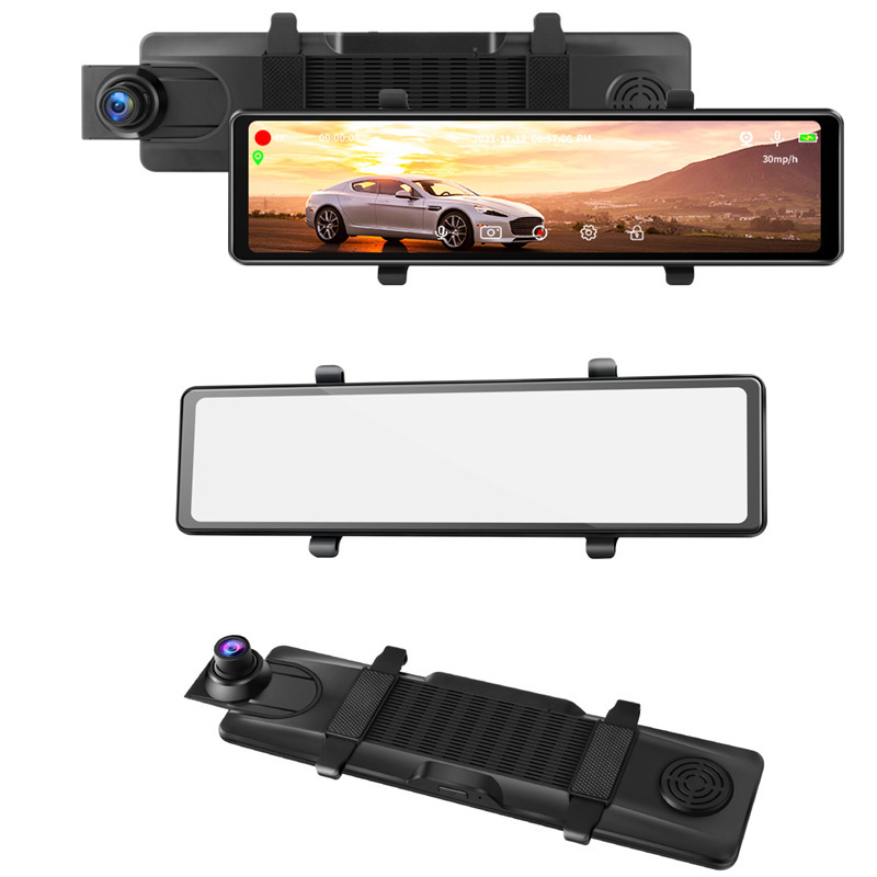 Amazon European Station Popular Right-Hand Drive 12inch Streaming Driving Recorder Hd 4K Front and Rear Dual Recording Gps